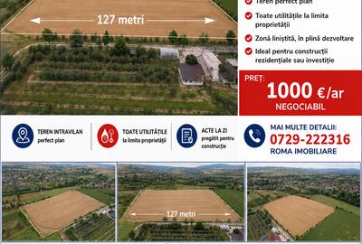 Teren intravilan de 12108 mp, în Est