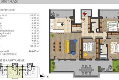 Apartament cu 4 camere semidecomandat în Bună Ziua