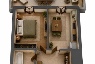 Apartament nou cu o camera de vanzare in Valea Adanca cu Tva inclus - 1