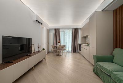 Apartament cu 2 camere semidecomandat, mobilat în Pipera