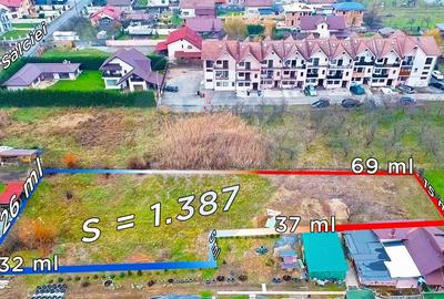 Teren zona de case Baia Mare  1387 mp intravilan - 1