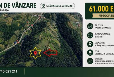 Teren extravilan de 8822 mp, în Arieșeni