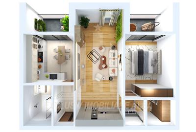 Apartament cu 2 camere în Cetate