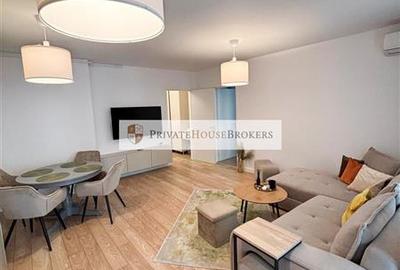 Apartament cu 2 camere semidecomandat, mobilat în Pipera