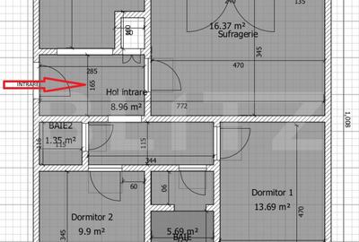 Apartament 3 camere, 65 mp, decomandat, 2 bai, zona Primăverii, Manastur - 1