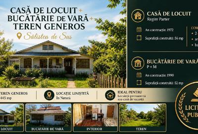 Casă individuală cu 2 camere în Săliștea de Sus