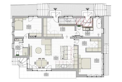 Apartament cu 4 camere semidecomandat în Central