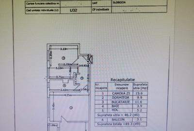 Vand apartament 2 camere transformat din 3 camere - 1