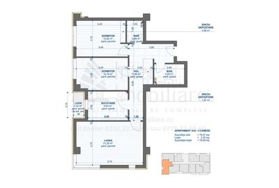 Apartament cu 3 camere decomandat în Cug