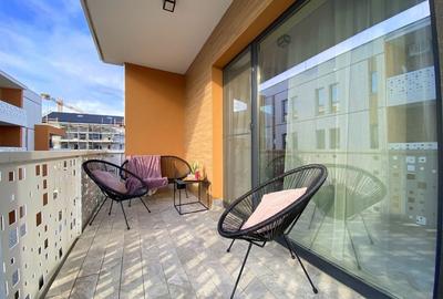 Apartament modern mobilat si utilat, 2 camere,terasa -16mp  si parcare subterana - 10