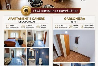 Apartament cu 4 camere + GARSONIERĂ la același etaj – VASLUI, Zona CARTIER - 1