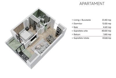 Studio 44mp ~ Bloc Nou, Zona linistita, Parc, Metrou M2 - 6