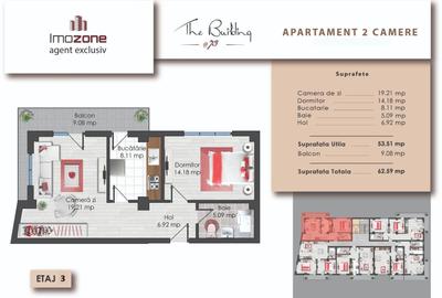 Prelungirea Ghencea | 2 camere | 62.59 mp | Etaj 3 | Finalizat | Comision 0% - 3