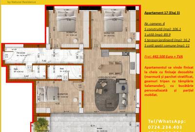 Apartament 4 camere cu terasă generoasă de 16mp - DEZVOLTATOR - 10