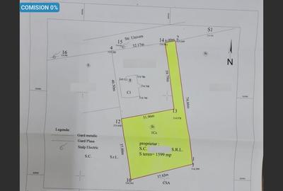 Teren Construcții intravilan de 1599 mp, în Micro 1