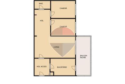 Apartament cu 3 camere de vanzare, Manastur, Aleea Gurghiu - 2