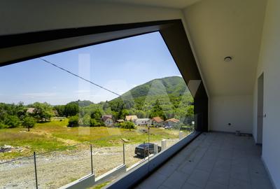 Casă arhitectură modernă cu panoramă spre Munții Făgăraș și Cetatea Cisnădioara - 55