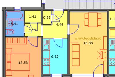 Apartament 2 camere decomandat Cireșica , 53 mp - 4
