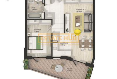Apartament cu 2 camere și terasă de 15 mp | The Nest - 19