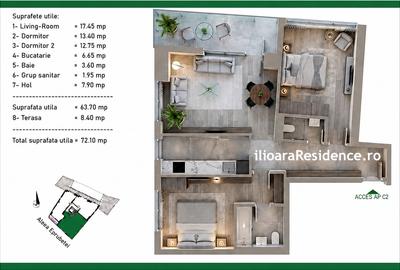 Apartament cu 3 camere decomandat în Nicolae Grigorescu