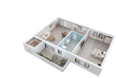 Apartament cu 2 camere semidecomandat în Țiglari