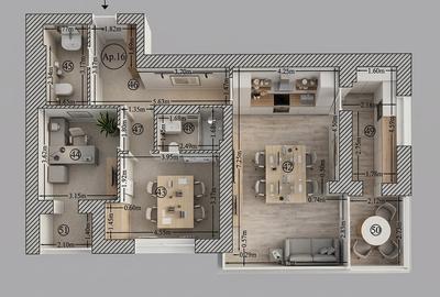 Spatiu birouri 3 camere, 2 bai, 100mp, 8 locuri parcare, centrala proprie, imobi - 1