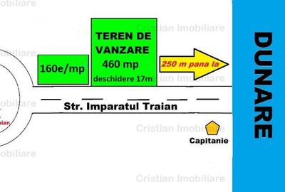 Faleza Dunarii- Capitanie Teren Pozitie Excelenta! Teren 460 mp cu 17 la strada - 1