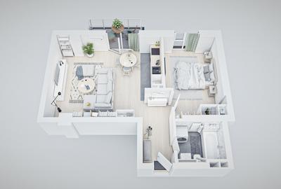 Apartament cu 2 camere în Take Ionescu