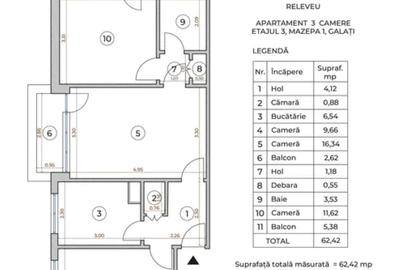 Apartament 3 camere, etaj 3/4, centrală proprie și izolație – Mazepa 1 - 8