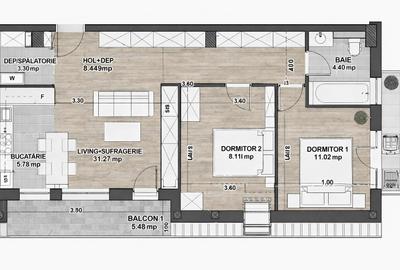 Apartament 3 camere 80 mp, priveliște superbă spre Lacul Gheorgheni&Iulius Mall - 14