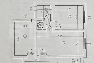 Apartament cu 3 camere nedecomandat, mobilat în Podu Roș