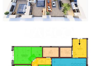 Apartament 4 camere decomanda 2 bai 95 mpu parcare Arhitectilor Sibiu - 3