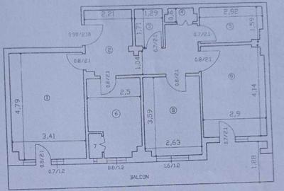 Etaj 1-Targu Cucu -Podul de Fier-3 Camere Decomandat 80mp-bloc pe cadre - 8
