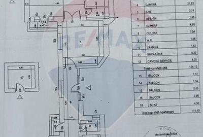 Apartament 4 camere de vanzare 104 mp utili, Calea Mosilor - 17