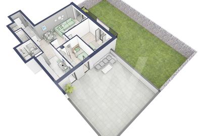 Apartament cu 3 camere semidecomandat în Turnișor