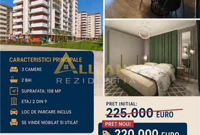 Apartament cu 3 camere decomandat, mobilat în Berceni