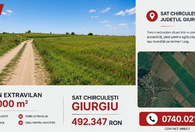 Teren agricol extravilan de 60000 mp, în Central