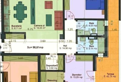 Apartament cu 3 camere decomandat în Aradului
