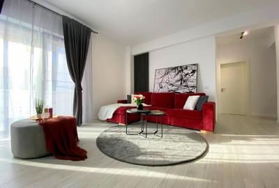 Apartament modern mobilat si utilat, 2 camere,terasa -16mp  si parcare subterana - 7