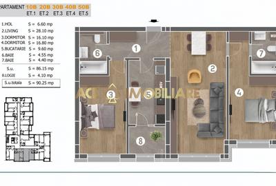 3 Camere de vanzare | Berceni | Comision 0% | Centrala | Finalizat 2025 - 1