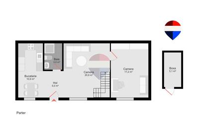 Vânzare apartament 4 camere, acces auto - parcare, Central - Cuza Vodă - 7