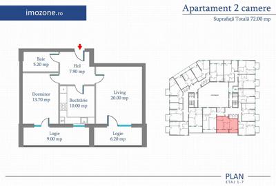 Militari - Metrou Preciziei, 2 camere, 72 mp, 2 balc, etajul 2, BLOC FINALIZAT - 10