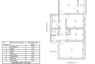 Apartament 3 camere decomandat spatios Medgidia, zona VS-uri - 1