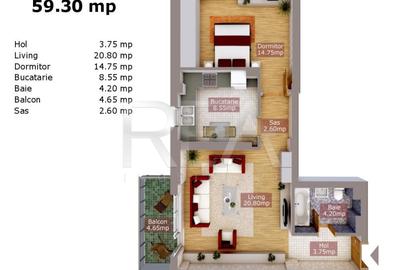 2 Camere | Mobilat si Utilat | Rotar Park 1 - Zona Pacii - 9