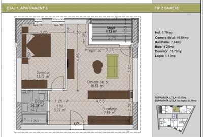Apartament 2 camere , Nerva Traian - Metrou Timpuri Noi - 5