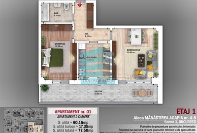 Apartament cu 2 camere decomandat în Nicolae Grigorescu