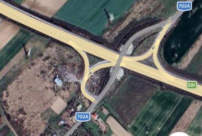 TEREN A1 KM 86 iesire directa 1300 mp -ideal business - 1