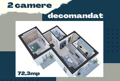 Apartament 2 camere | decomandat | tip 2E | 72.3mp | Sos Nicolina Iasi