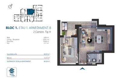 Apartament 2 camere | TORONTALULUI - METRO 2 - 2