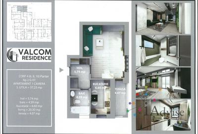 Valcom Residence Bartolomeu, Garsoniera, terasa 4.07 mp, Comision 0% - 7